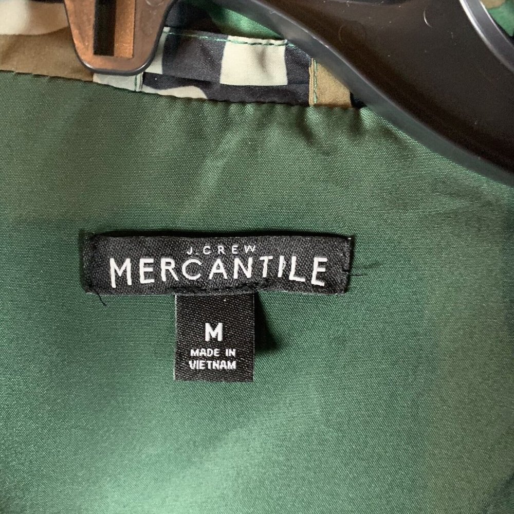J.Crew Mercantile Vest Women's Medium Green‎ Camouflage Quilted Full Zip 7158 - Picture 2 of 7